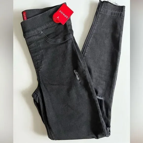 Spanx Distressed Denim Legging Jegging - Picture 5 of 11